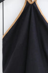 BASERANGE 25 Spring/Summer France Silk Toma Top Strap Vest BAS-TOMA-WS-AU23-HEI Black